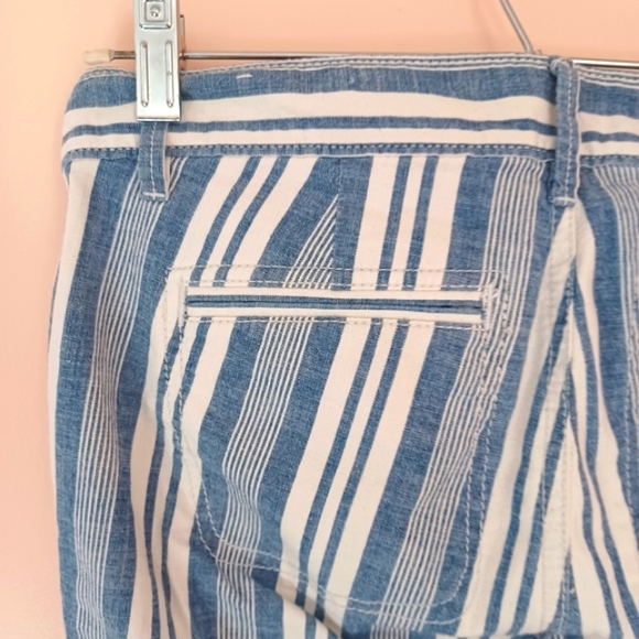 LOFT Striped Denim Flare Pant Size 2 - Picture 10 of 12